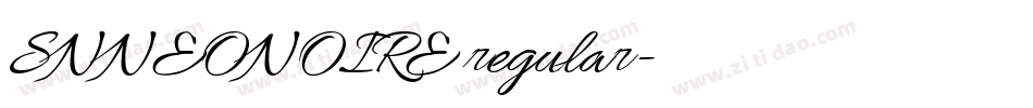 SNNEONOIRE regular字体转换